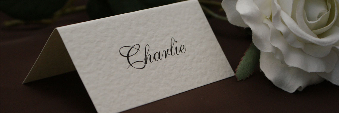 Hammered place card
