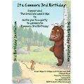 Personalised Gruffalo childrens party invitations Personalised Gruffalo childrens party invitations